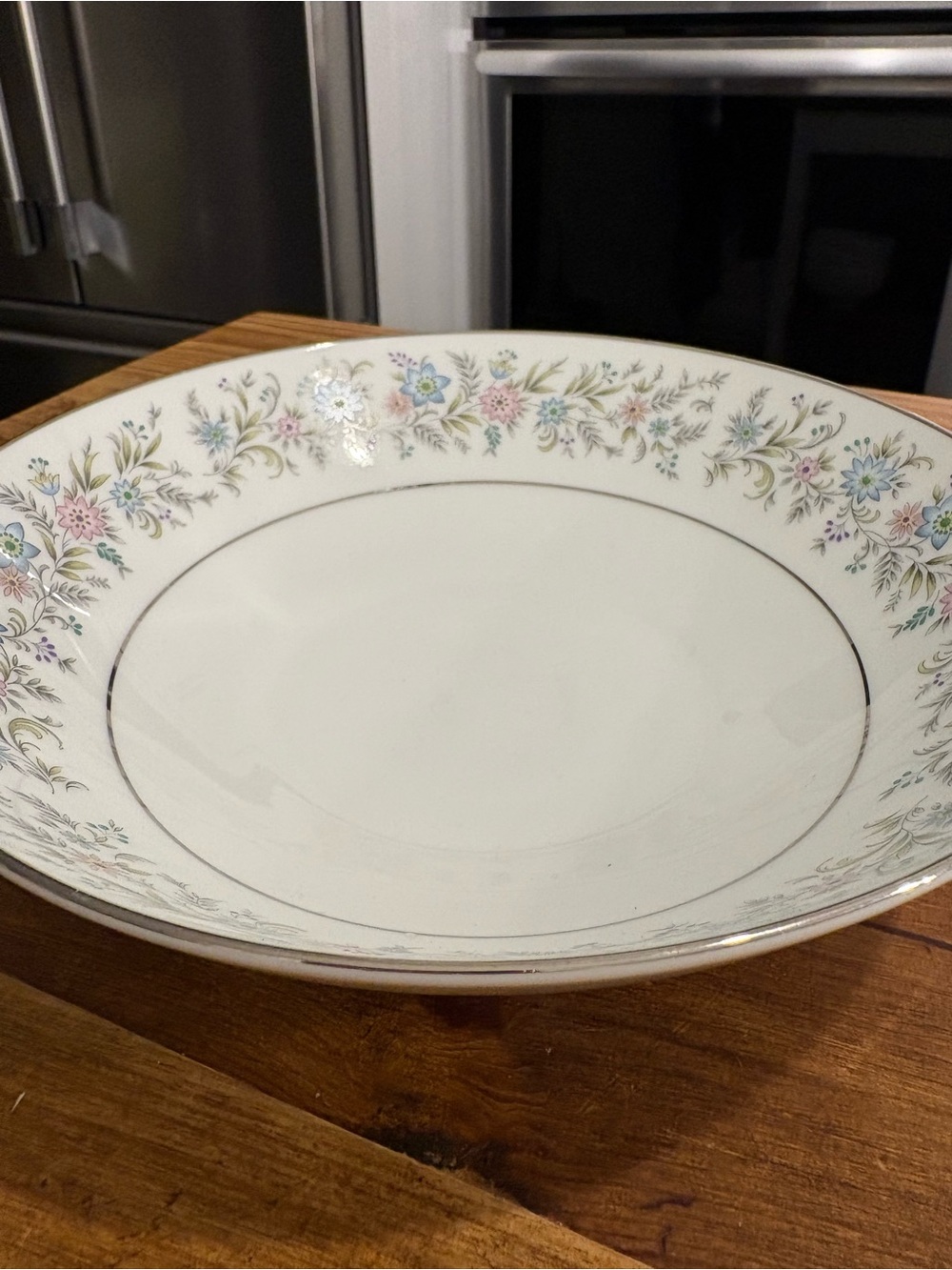 Blythe by Noritake Porcelain Serving Bowl with Pastel Floral Border